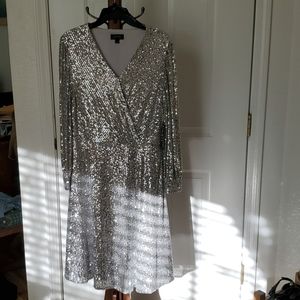 Tahari by ASL Surplice Wrap Style Dress